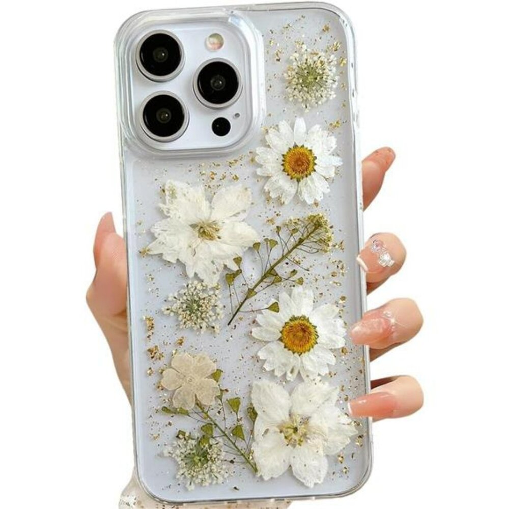 Iphone 15 Pro Max Clear Floral Design Phone Case